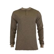 TECGEN Select FR Long Sleeve Henley in Tan